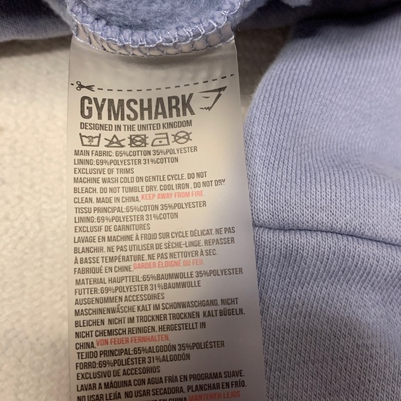 Gymshark Purple Gray Cropped Hoodie Full Zip Fleece Lined Size Small Athleisure - Picture 7 of 9